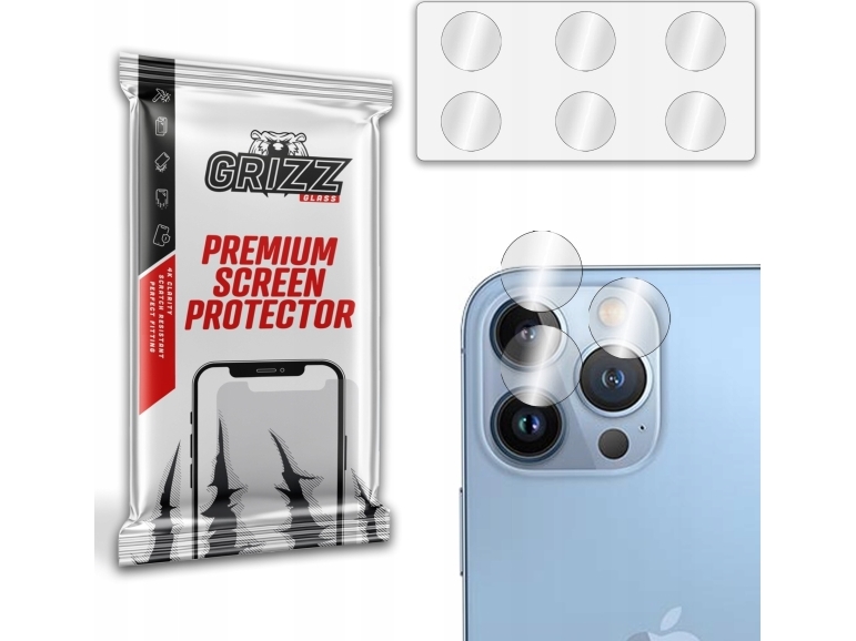 Grizzglass Kamera-Beskyttelsesglas Grizzglass Hybridglass Til Apple Iphone 15 Pro Max
