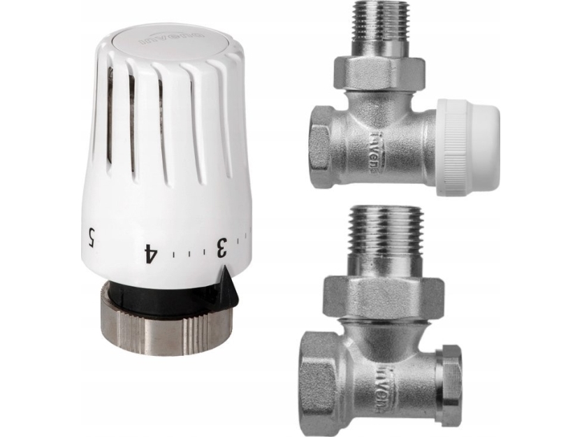 Invena komplet termostatisk top til vægradiator med forindstillet termostat, GLOWICA MINI 2 PROV [1]