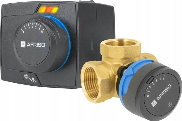 Afriso Roterende 3-vejs blandeventil ARV 384 Vario ProClick + aktuator ARM 343 ProClick, DN25, Rp1, Kvs 4.5-12