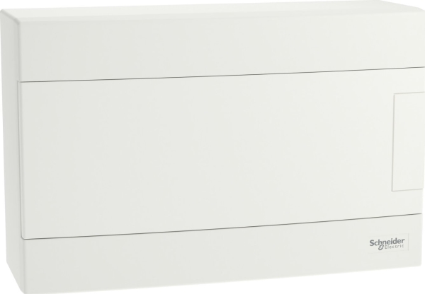Schneider indbygningsfordeler (natmonteret) 1x12 IP40 IK07 Easy9 EU EZ9EU-1-12-NT-P EZ9EUD112 hvid dør