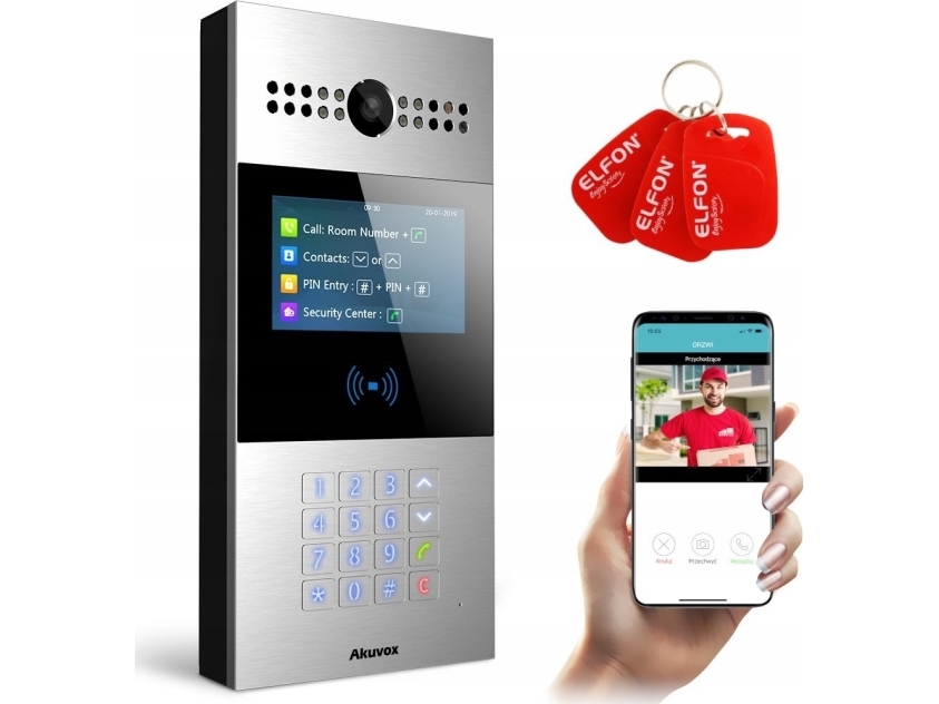Akuvox TFE R28A IP Door SIP Intercom with Keypad - (Video & Card reader) Main Body