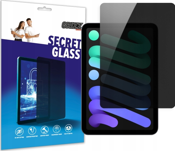 Grizzglass Privacy Glass Grizzglass Secretglass Til Apple Ipad Mini 7,9 Tommer (5. Generation)