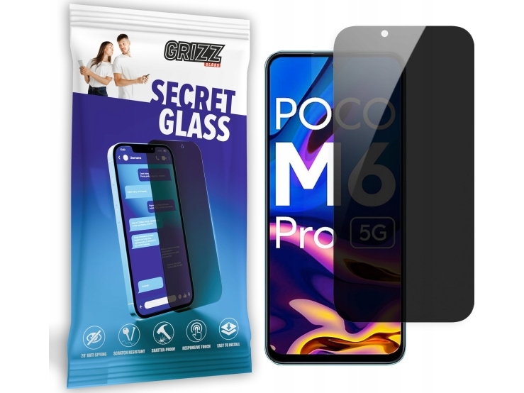 Grizzglass Secretglass Privacy Glass Til Xiaomi Poco M6 Pro