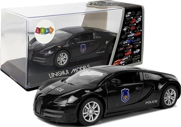 LeanToys Sports Car Police med stræk, lyd og lys