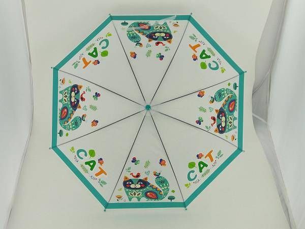 Adar Transparent Paraply Med Trykt Design Mix 501485