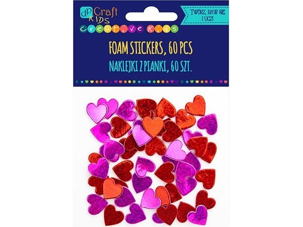 Valentinsdag Dpcraft Holografiske Hjerter Skumklistermærker 60Stk Dalprint