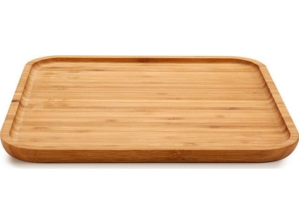 Bigbuy Home Tacka Do Przekąsek (30 X 1,5 X 30 Cm) Bambus