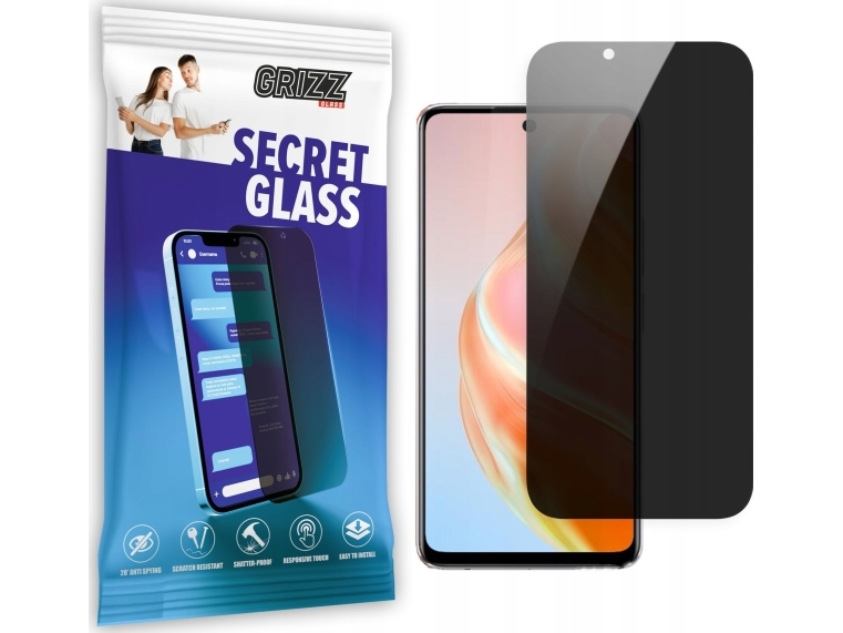 Grizzglass Secretglass Sichtschutz-Glas Für Infinix Zero 20