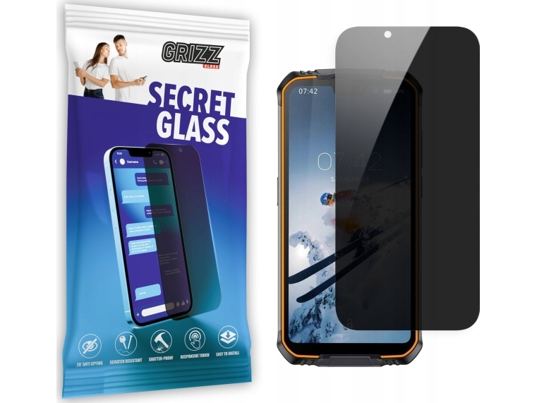 Grizzglass Secretglass Privatlivsglas Til Doogee S88 Pro