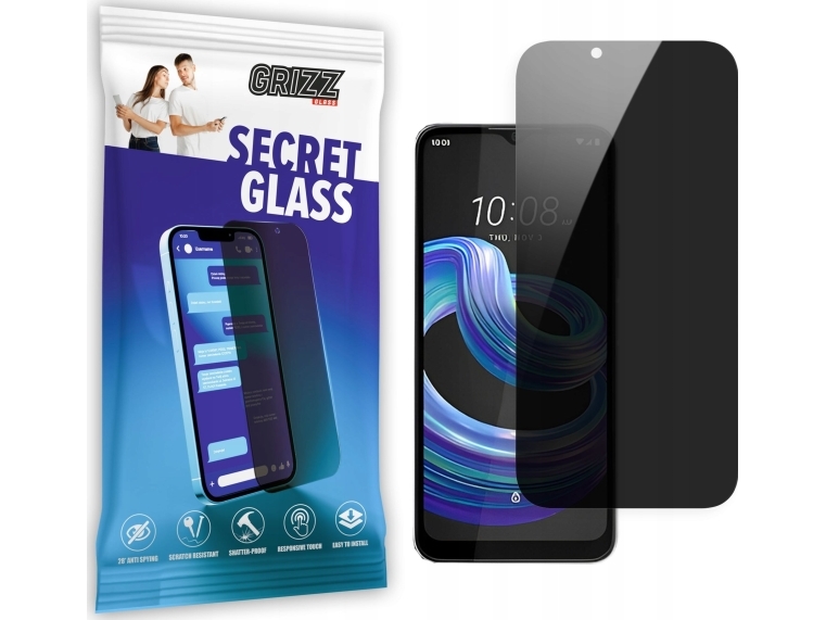 Grizzglass Secretglass Privacy Glass Til Htc Wildfire E3 Lite