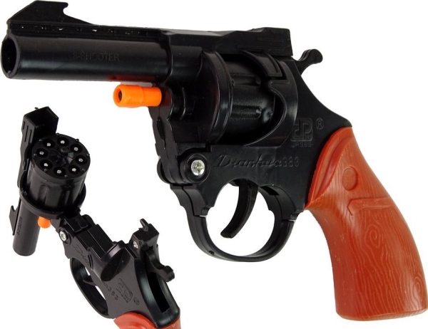 Leantoys Mützenpistole Revolver Schwarz
