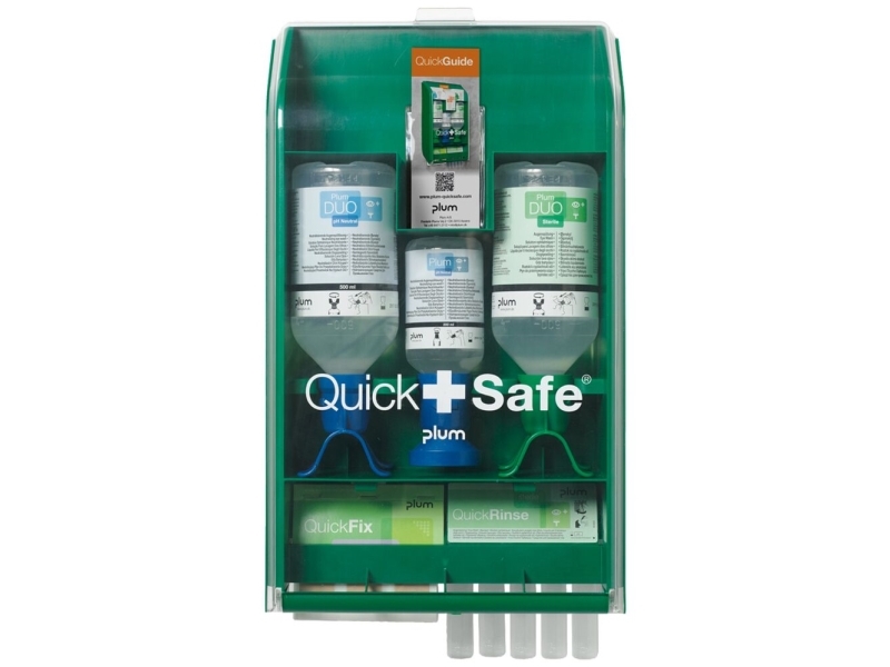 Erste-Hilfe-Station, Quicksafe Chemieindustrie, 25,3X43cm, Klar