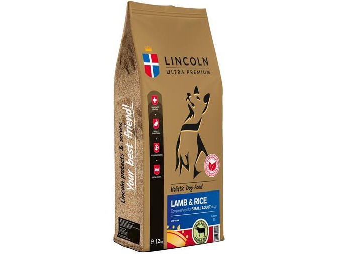 Lincoln Ultra Premium Adult Small Lamb With Rice - Tørfoder Til Hunde - 12Kg