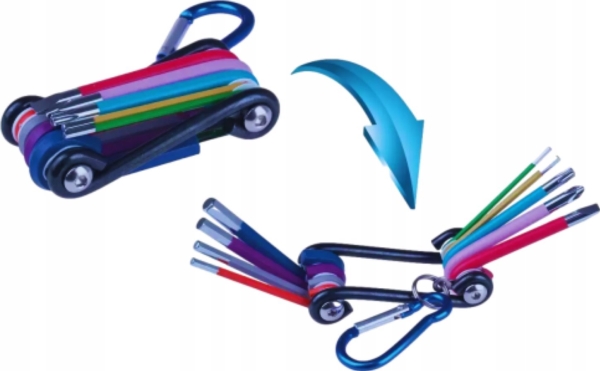 Dedra Cykelmultiverktyg 9st, CRV, färg, karbinhake | Cykling - Verktyg och underhåll - Multitools | GameStuff