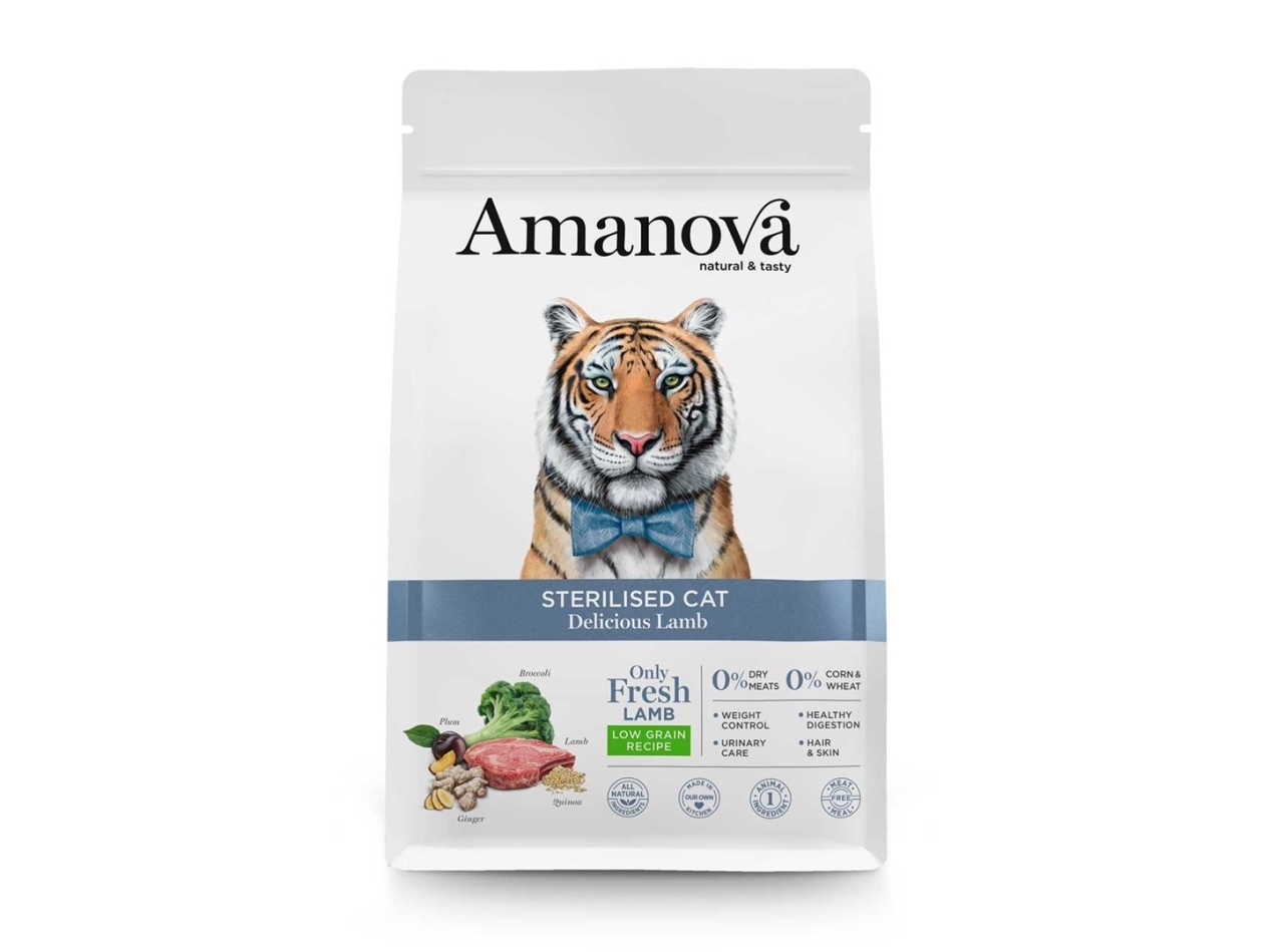 Amanova Adult Cat Sterilised Delicious Lamb - Trockenfutter Für Kätzchen - 1,5Kg