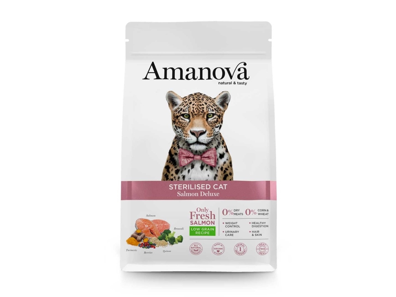 Amanova Adult Cat Sterilised Salmon Deluxe - Trockenfutter Für Kätzchen - 1,5Kg