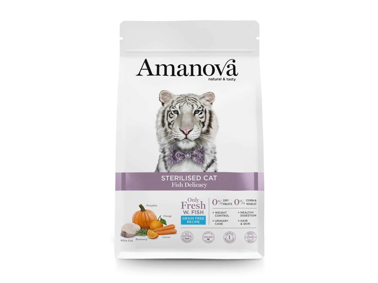 Amanova Adult Cat Sterilised Fish Delicacy - Trockenfutter Für Kätzchen - 1,5Kg