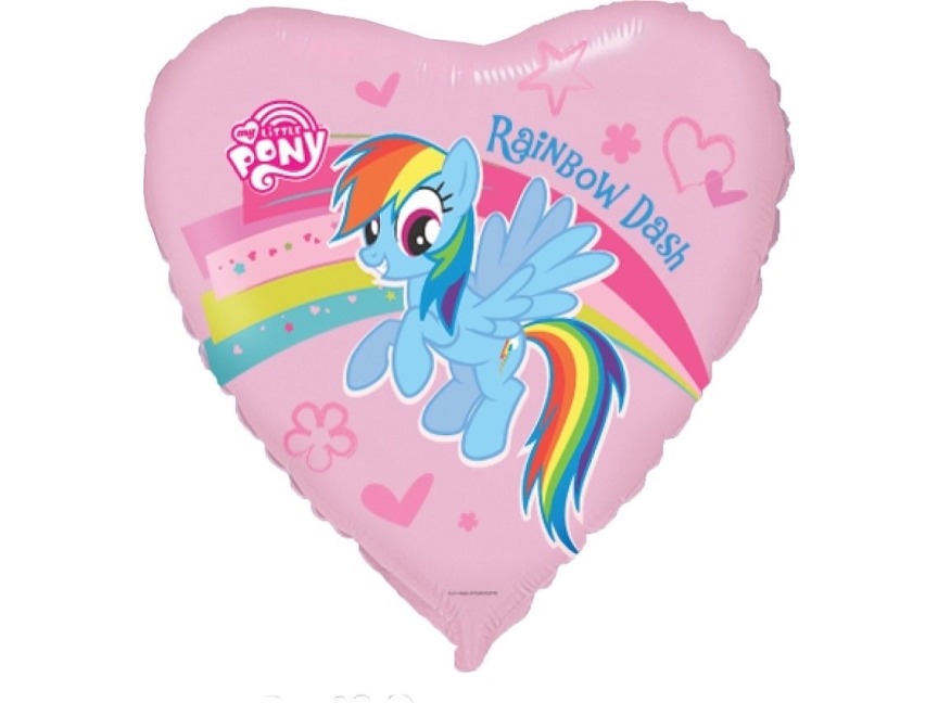 Flexmetal Folieballon 18" Fx "Pony I Regnbue" Pakket