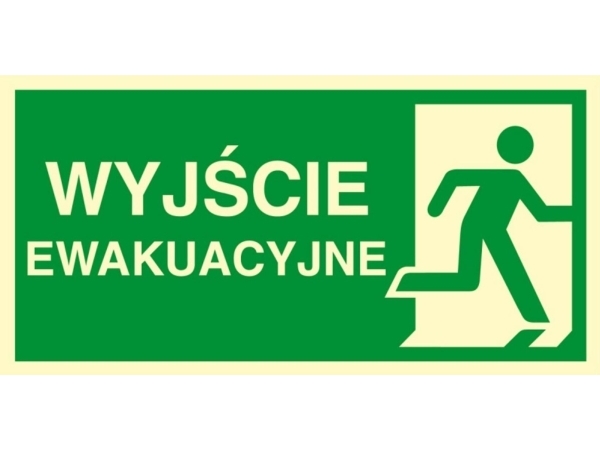 PROCERA AC101CEPS - FLUGTVEJSSKILT - RETNING MOD NØDUDGANG - MED URET