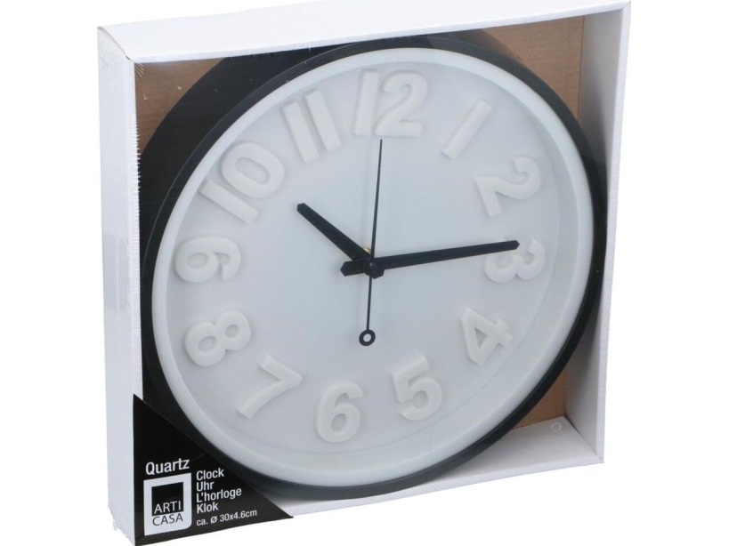 Articasa Väggklocka 29,5X4,6CM ARTICASA SVART | Möbler - Tillbehör - Väggklockor | GameStuff