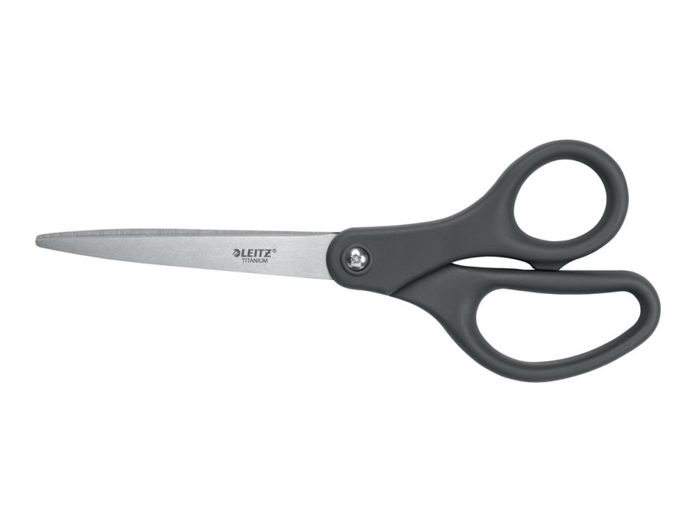 Leitz Titanium sakset 205 mm, Aikuinen, Suora leikkuu, Yksi, Harmaa, Ruostumaton teräs, Ruostumaton teräs, Toimistosakset