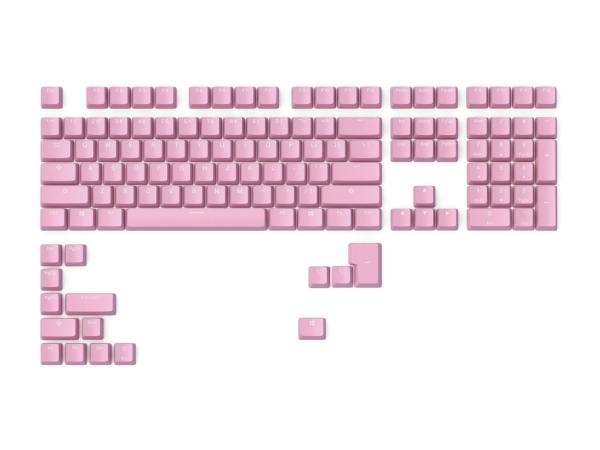 Glorious PC Gaming Race Doubleshot Keycaps V2, Tastaturhætte, Acrylonitrilbutadienstyren, Lyserød