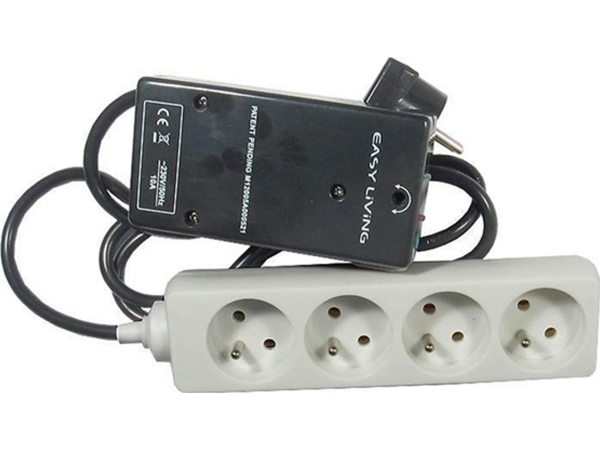 Neutralle Easy-Off 230V Notstromkabel Mit Fernauslösung, Cee7 (Gabel) - Steckdose 4X, Max. 2300W, Schwarz, Verbraucht