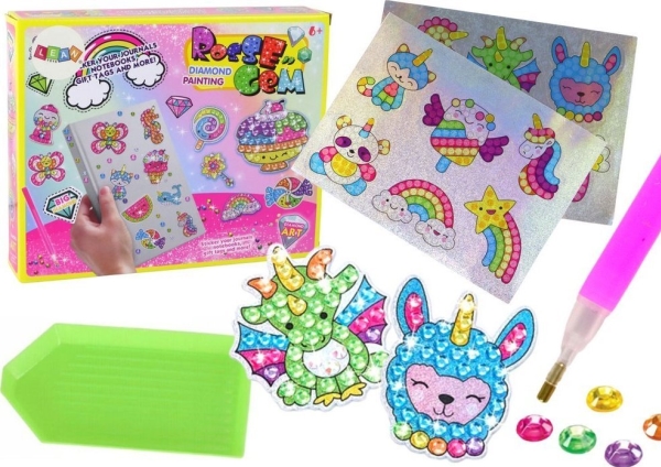 LeanToys DIY sticker diamonds-sæt forskellige mønstre farverige stickers