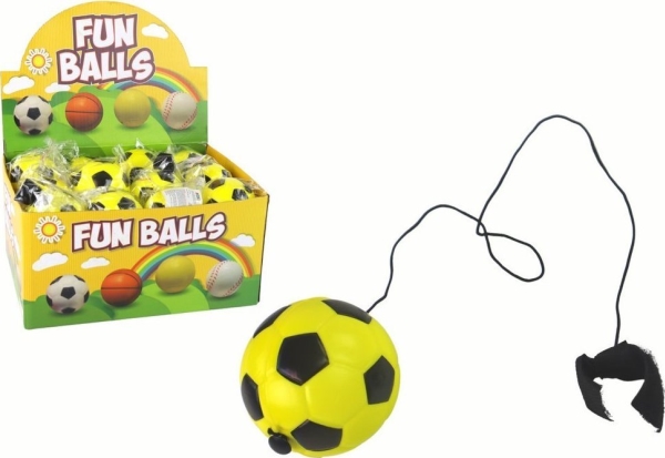 Leantoys Fußball Aus Pu Auf Gummiband Jojo Zum Springen, 6 Cm, Gelb