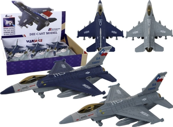 Lean Toys Žaislinis karinis naikintuvas su frikcine pavara