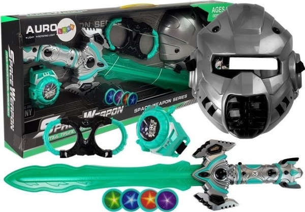 LeanToys Rymdleksaker Ljussabel Mask Handfängsel | Leksaker - Rollek - Blaster och leksaksvapen | GameStuff