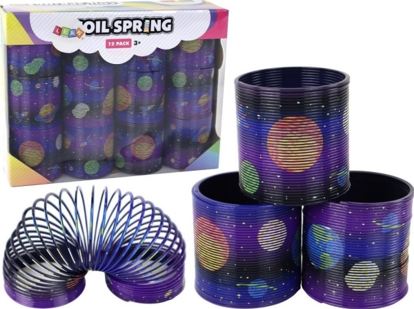 LeanToys ikonisk fidget/spretse leksak lila planetmotiv, 6 cm | N - A | GameStuff