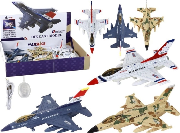 Lean Toys Karinis naikintuvas su šviesos ir garso efektais vaikams