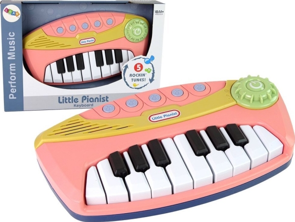 Lean Toys Little Pianist, interaktiivinen vaaleanpunainen piano