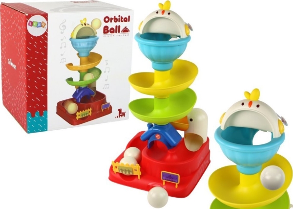 Lean Toys Sensorinis žaislas Falling Ball Egg Chicken Slide | Utomhusleksaker - Glasögon & Dykmaske - Poolleksaker | GameStuff