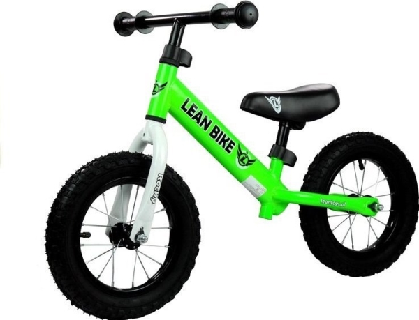 Lean Toys Cykelbalancecykel ROCKY Grøn Oppustelige hjul