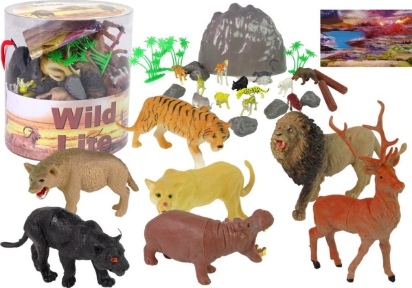 Lean Toys Figureliu-set med safari-djur, 34 delar | Leksaker - Figurer & Dockor - Figurlekset | GameStuff