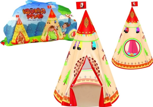 Lean Toys Palapinė vaikams Tipi Indian Garden Style, 160 x 105 cm