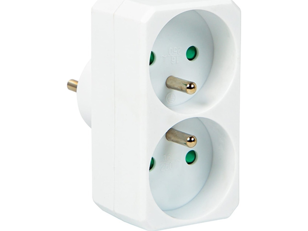 Blow 98-606# forgreningsdåse r-270p til 2 stikkontakter med jord, rund