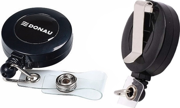 Donau ID-tag kabel 80cm sort optrækkeligt (10)