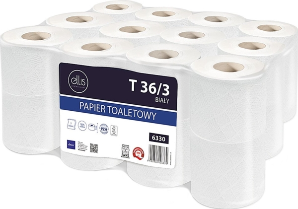 Ellis Toiletpapir 36 M 3-Lags Cellulose Hvidt (24)