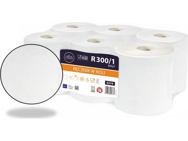 Ellis Rulleviskestykke 300 M 1-Lags Cellulose Hvid (6)