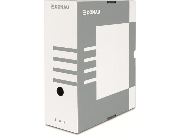Donau arkivbox för arkivering Donau A4/120 mm grå | Arkivering - Arkiv box/mappar - Arkiv lådor | GameStuff