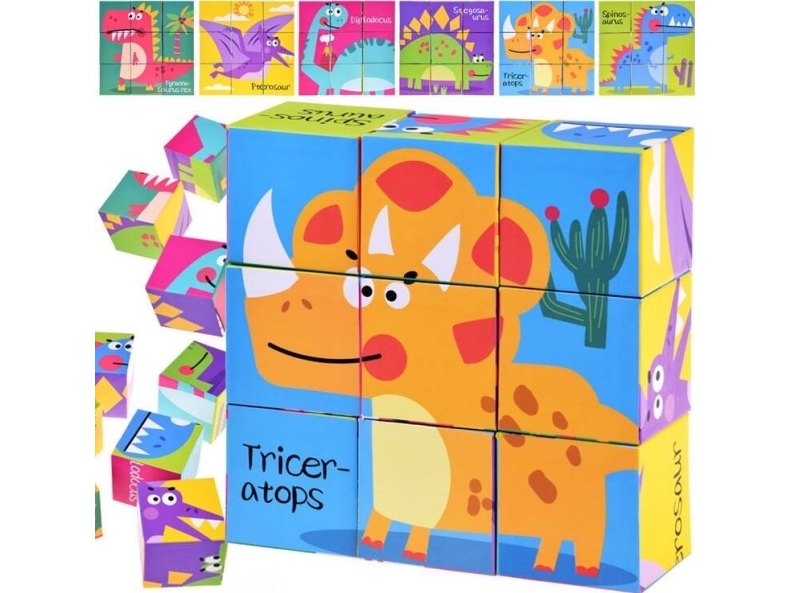 Jokomisiada Store dinosaurer-puslespil med 6 billeder ZA4729