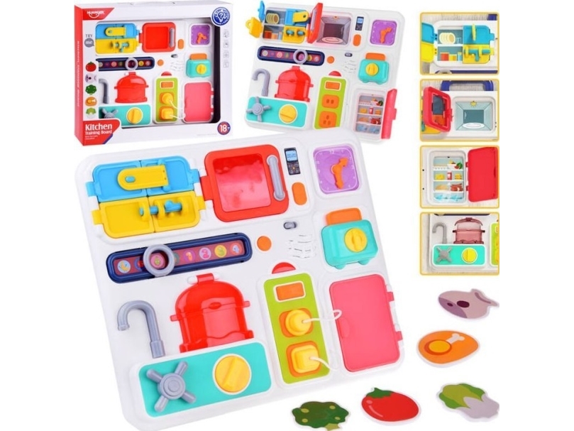 Montessori manipulationsplade til køkken med lyd- og lys-effekter ZA4658