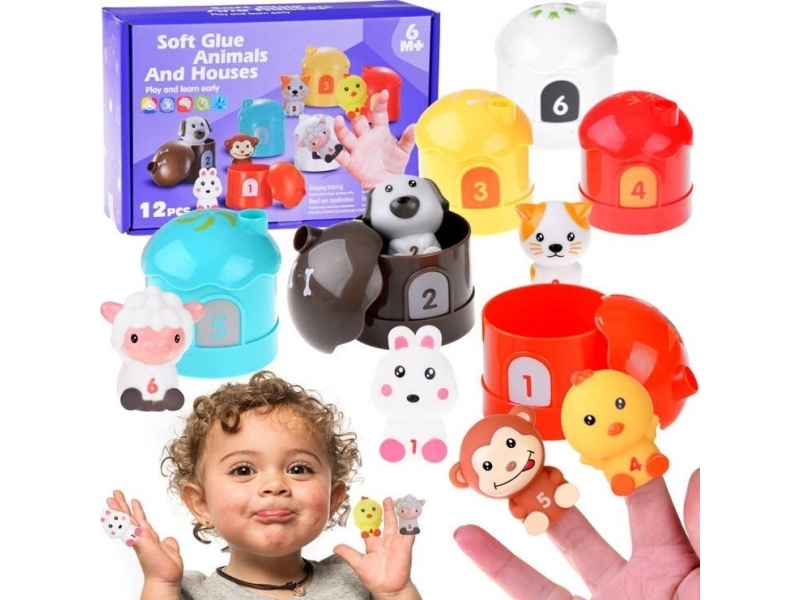 Yokomisiad dyr Gummi pacemaker dyr i et hus numre 6 stk ZA4680