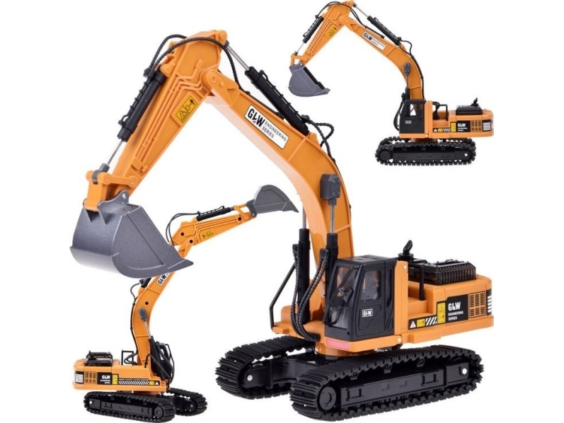 Jokomisiada Entreprenørkøretøj Gravemaskinebil med lyd og lys ZA5012