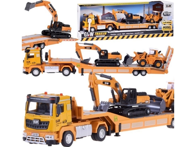 Jokomisiada Sunkvežimio vilkiko ekskavatoriaus ir buldozerio rinkinys su Little Builder garsu ZA5008