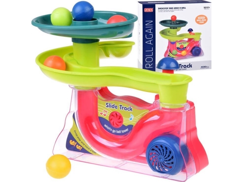Jokomisiada boldetårn med musik og bevægelige kugler ZA5028