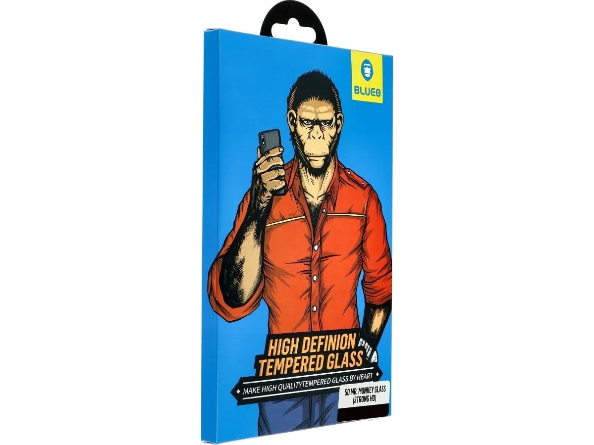 Blueo Hærdet 5D Mr. Monkey Glass - Apple Iphone 14 Plus Sort (Strong Hd)